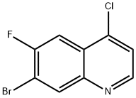 7-溴-4-氯-6-氟喹啉 结构式