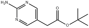 5-Pyrimidineacetic acid, 2-amino-, 1,1-dimethylethyl ester Struktur