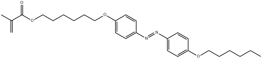 2-Propenoic acid, 2-methyl-, 6-[4-[[4-(hexyloxy)phenyl]azo]phenoxy]hexyl ester, (E)- (9CI) Struktur