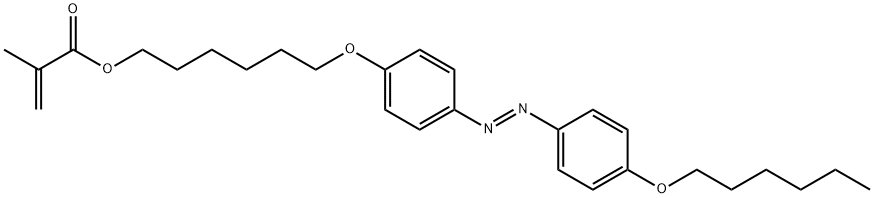 2-PROPENOIC ACID, 2-METHYL-, 6-[4-[[4-(HEXYLOXY)PHENYL]AZO]PHENOXY]HEXYL ESTER, (E)- (9CI), 144502-92-1, 结构式