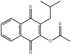 Q 53 2-ACETOXY-3-ISOBUTYL-1,4-NAPHTHOQUINONE Structure
