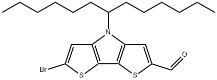 4H-Dithieno[3,2-b:2',3'-d]pyrrole-2-carboxaldehyde, 6-bromo-4-(1-hexylheptyl)-|4H-Dithieno[3,2-b:2',3'-d]pyrrole-2-carboxaldehyde, 6-bromo-4-(1-hexylheptyl)-
