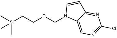 5H-Pyrrolo[3,2-d]pyrimidine, 2-chloro-5-[[2-(trimethylsilyl)ethoxy]methyl]- 化学構造式