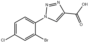 (1-(2-BROMO-4-CHLOROPHENYL)-1H-1,2,3-TRIAZOLE-4-CARBOXYLIC ACID 结构式