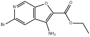 Furo[2,3-c]pyridine-2-carboxylic acid, 3-amino-5-bromo-, ethyl ester,1445968-05-7,结构式