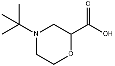 2-Morpholinecarboxylic acid, 4-(1,1-dimethylethyl)- Structure