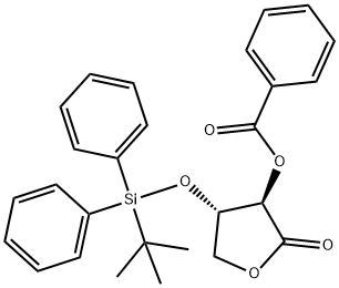 2-O-benzoyl-3-O-t-butyldiphenylsilyl-L-threonolactone Structure