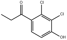 1-Propanone, 1-(2,3-dichloro-4-hydroxyphenyl)- 化学構造式