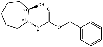 反式(2-羟基-环庚基)-氨基甲酸苄酯, 1448438-54-7, 结构式