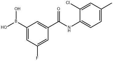5-(2-氯-4-甲基苯胺甲酰基)-3-氟苯硼酸,1449132-68-6,结构式