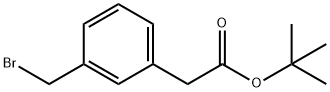 Benzeneacetic acid, 3-(bromomethyl)-, 1,1-dimethylethyl ester Struktur