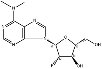 2'-Fluoro-2'-deoxy-N6,N6-dimethylarabinoadenosine Structure