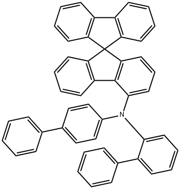 N-(联苯-2-基)-N-(联苯-4-基)-9,9'-螺二芴基-4-胺 结构式