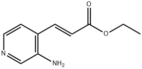 2-Propenoic acid, 3-(3-amino-4-pyridinyl)-, ethyl ester, (2E)-,1452560-16-5,结构式