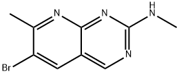 Pyrido[2,3-d]pyrimidin-2-amine, 6-bromo-N,7-dimethyl- Struktur