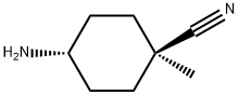 rel-(1r,4r)-4-amino-1-methylcyclohexane-1-carbonitrile Struktur
