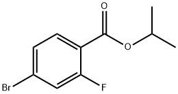 Benzoic acid, 4-bromo-2-fluoro-, 1-methylethyl ester Struktur