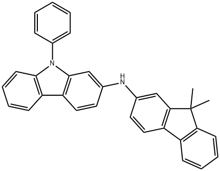 N-(9,9-二甲基-9H-芴-2-基)-9-苯基-9H-咔唑-2-胺, 1456702-57-0, 结构式