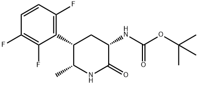((3S,5S,6R)-6-甲基-2-氧-5-(2,3,6-三氟苯基)哌啶-3-基)氨基甲酸叔丁酯 结构式