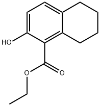 1-Naphthalenecarboxylic acid, 5,6,7,8-tetrahydro-2-hydroxy-, ethyl ester Struktur