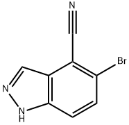 5-溴-1H-吲唑-4-腈 结构式