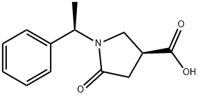 3-Pyrrolidinecarboxylic acid, 5-oxo-1-(1-phenylethyl)-, [S-(R*,S*)]- (9CI) Structure