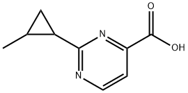 4-Pyrimidinecarboxylic acid, 2-(2-methylcyclopropyl)- Structure