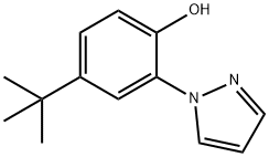 Phenol, 4-(1,1-dimethylethyl)-2-(1H-pyrazol-1-yl)- Structure