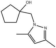 1-[(3,5-二甲基-1H-吡唑-1-基)甲基]环戊烷-1-醇 结构式
