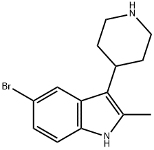 1H-Indole, 5-bromo-2-methyl-3-(4-piperidinyl)-,1467052-31-8,结构式