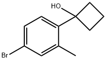 Cyclobutanol, 1-(4-bromo-2-methylphenyl)- Structure