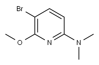 5-溴-6-甲氧基-N,N-二甲基吡啶-2-胺, 1467061-96-6, 结构式