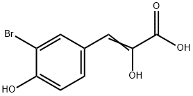 3-(3-BROMO-4-HYDROXYPHENYL)-2-HYDROXY-2-PROPENOIC ACID, 146884-04-0, 结构式
