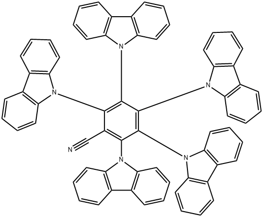 2,3,4,5,6-PENTA(9H-CARBAZOL-9-YL)BENZONITRILE 结构式