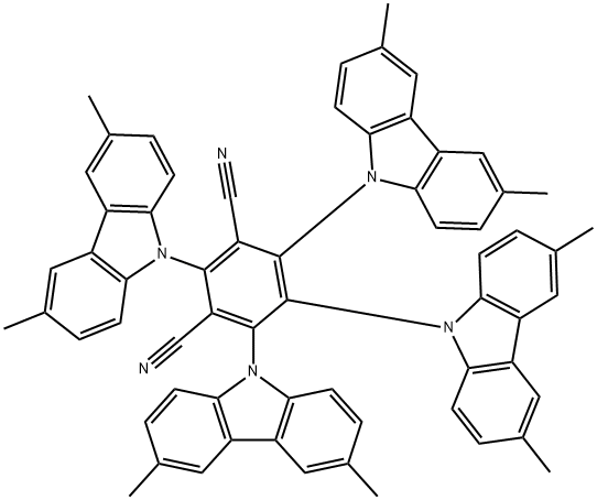 2,4,5,6-TETRA(3,6-DIMETHYLCARBAZOL-9-YL)-1,3-DICYANOBENZENE,1469703-61-4,结构式