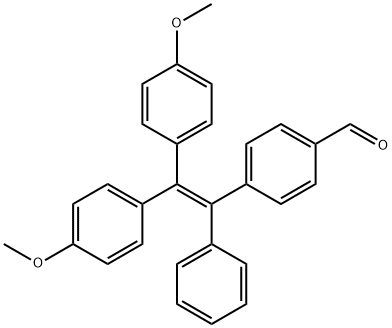 4-(2,2-双(4-甲氧基苯基)-1-苯基乙烯基)苯甲醛 结构式