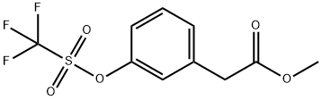 Methyl 3-((Trifluoromethylsulfonyl)oxy)phenylacetate 化学構造式
