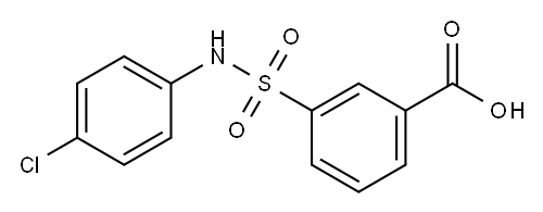 Benzoic acid, 3-[[(4-chlorophenyl)amino]sulfonyl]-,147410-78-4,结构式
