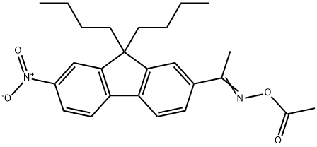 Ethanone, 1-(9,9-dibutyl-7-nitro-9H-fluoren-2-yl)-, O-acetyloxime, 1477457-22-9, 结构式