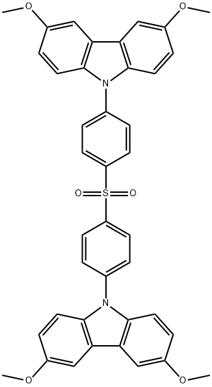 9,9'-(4,4'-sulfonylbis(4,1-phenylene))bis(3,6-dimethoxy-9H -carbazole),1477507-77-9,结构式
