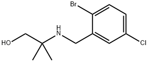 1-Propanol, 2-[[(2-bromo-5-chlorophenyl)methyl]amino]-2-methyl- Structure