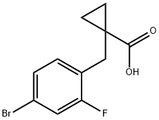 1-(4-bromo-2-fluorobenzyl)cyclopropanecarboxylic acid Struktur