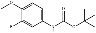 N-(3-氟-4-甲氧基苯基)氨基甲酸叔丁酯 结构式