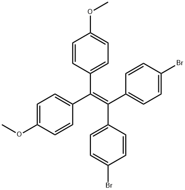 4,4'-(2,2-双(4-溴苯基)乙烯-1,1-二基)双(甲氧基苯),1480740-77-9,结构式