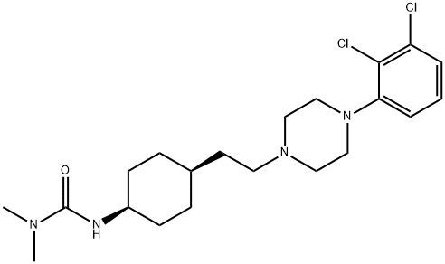 Urea, N'-[cis-4-[2-[4-(2,3-dichlorophenyl)-1-piperazinyl]ethyl]cyclohexyl]-N,N-dimethyl- Struktur