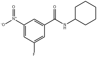 Benzamide, N-cyclohexyl-3-fluoro-5-nitro- 结构式