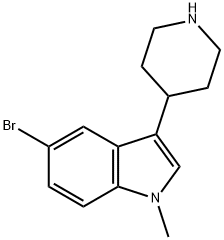 1H-Indole, 5-bromo-1-methyl-3-(4-piperidinyl)- 结构式