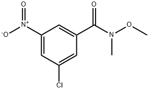 Benzamide, 3-chloro-N-methoxy-N-methyl-5-nitro- 结构式