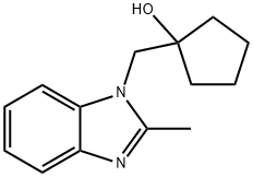 1-[(2-甲基-1H-1,3-苯并二唑-1-基)甲基]环戊烷-1-醇 结构式