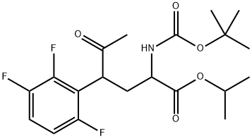 isopropyl 2-((tert-butoxycarbonyl)amino)-5-oxo-4-(2,3,6-trifluorophenyl)hexanoate, 1488326-89-1, 结构式